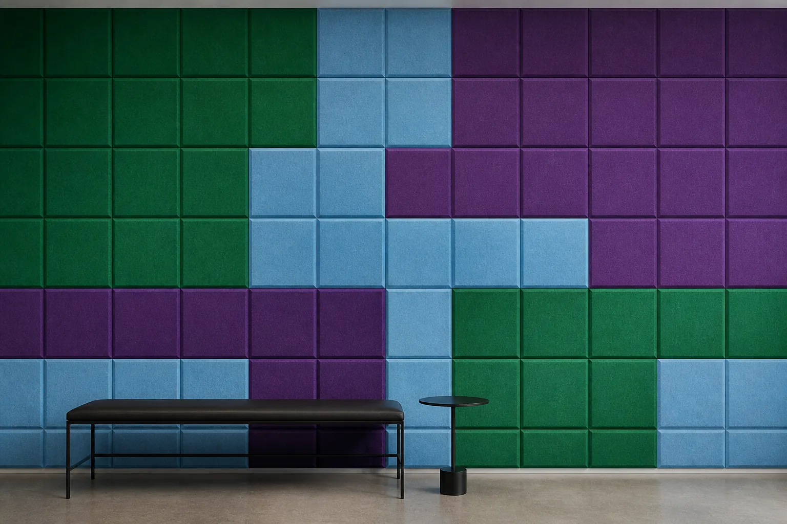selbstklebende akustikpaneele VHF-N02 geometric tile arrangement