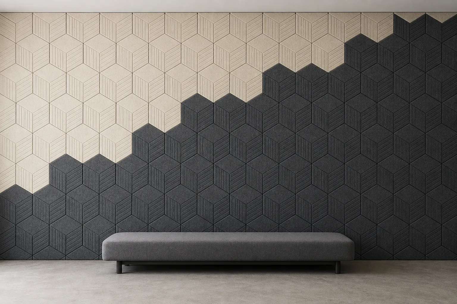 hexagon akustikpaneele full wall combination