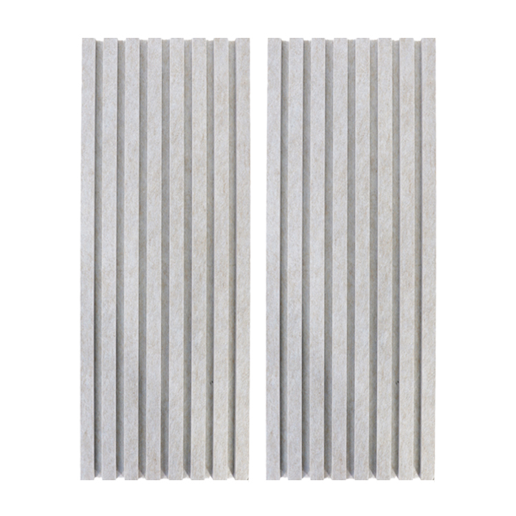 grooved acoustic panels VHFELT-005 felt slat wall tile 30x30 module detail