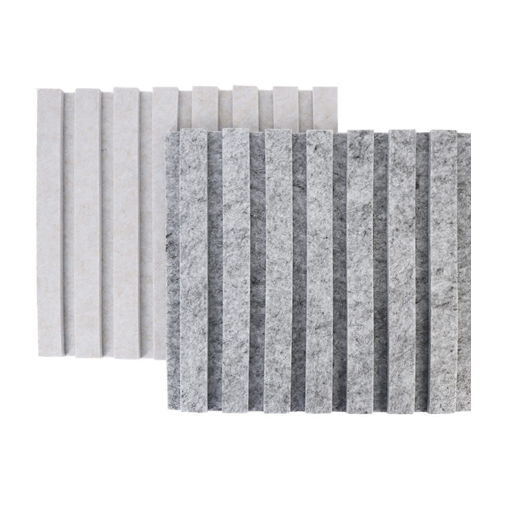 grooved acoustic panels VHFELT-005 grooved felt acoustic panel close-up vertical grooves