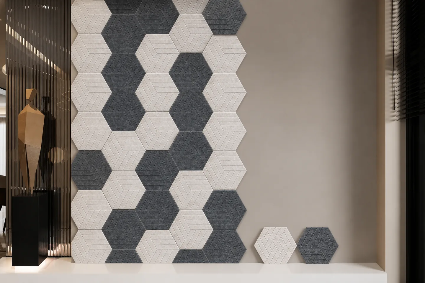 paneles acusticos hexagonales easy installation