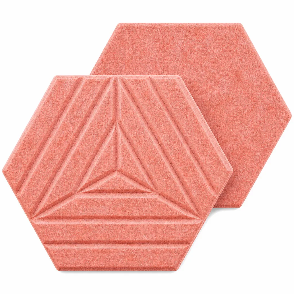paneles acusticos hexagonales detail close-up