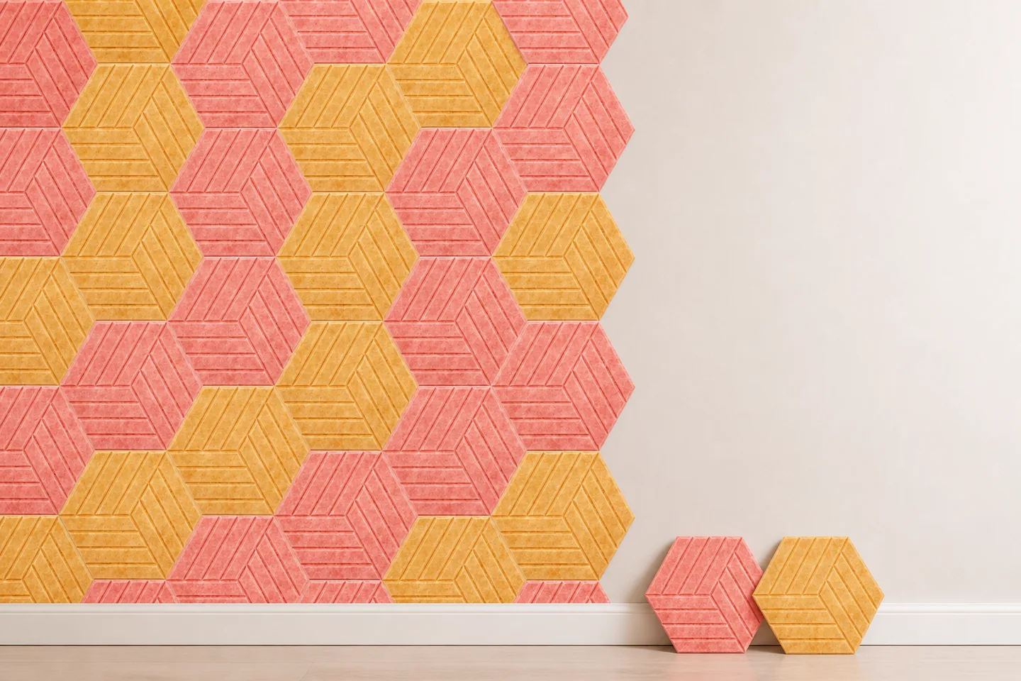 paneles de fieltro hexagonales easy installation
