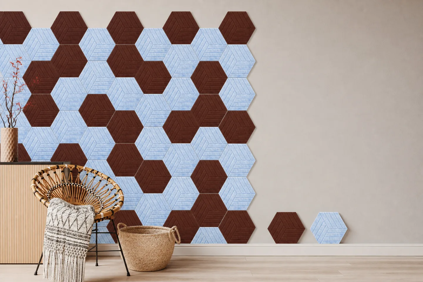 paneles acusticos hexagonales easy installation