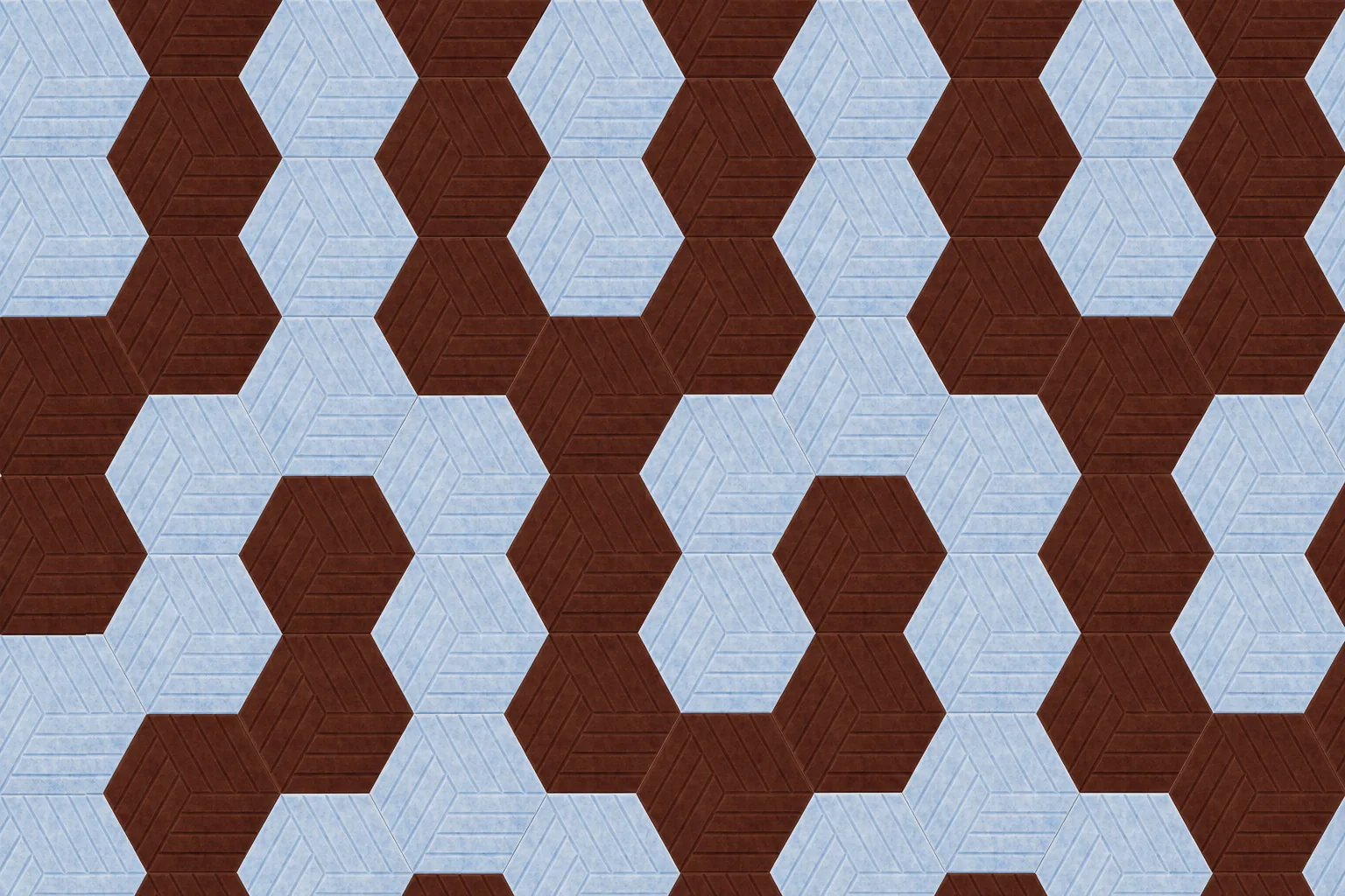 paneles acusticos hexagonales full wall combination
