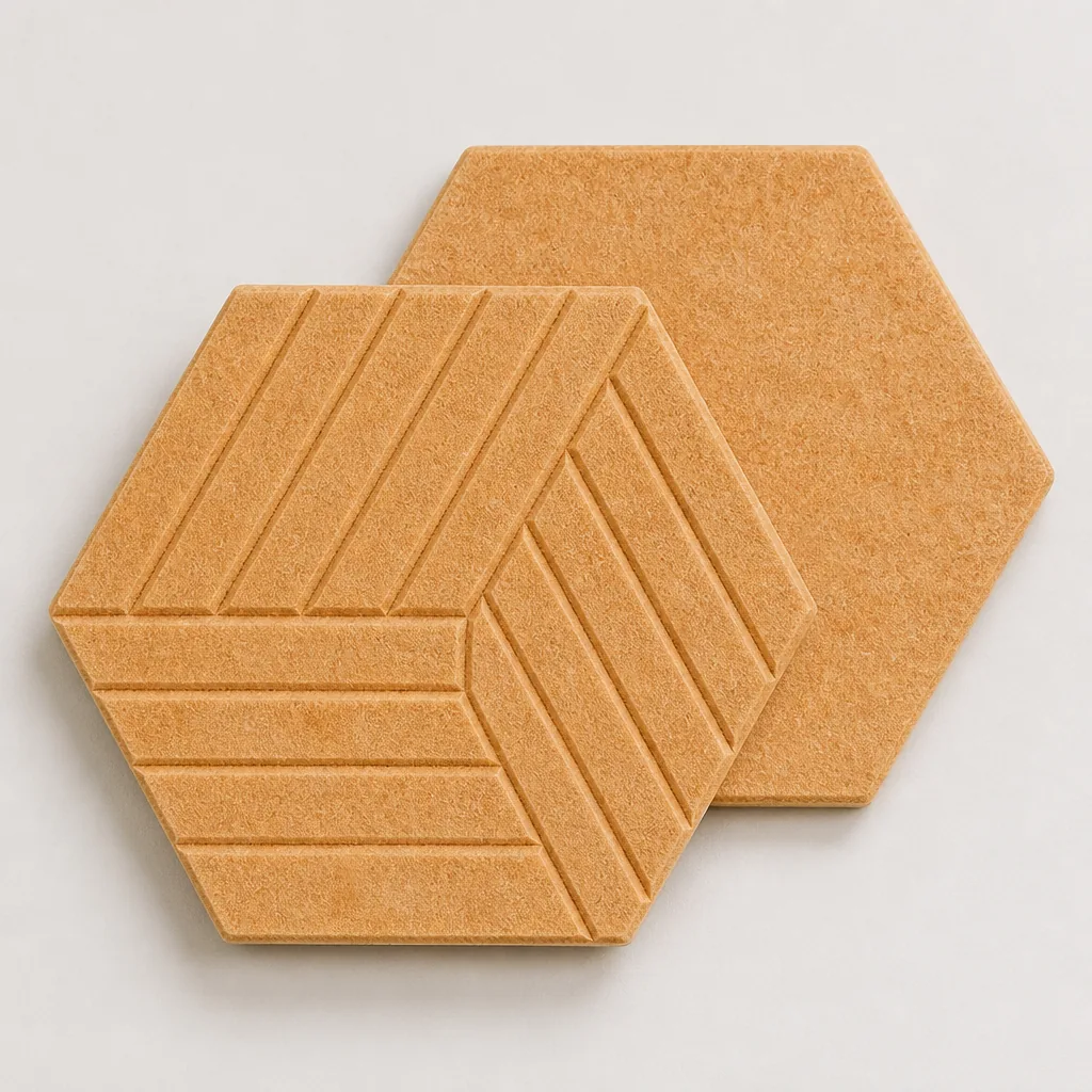 hexagon akustikpaneele detail close-up