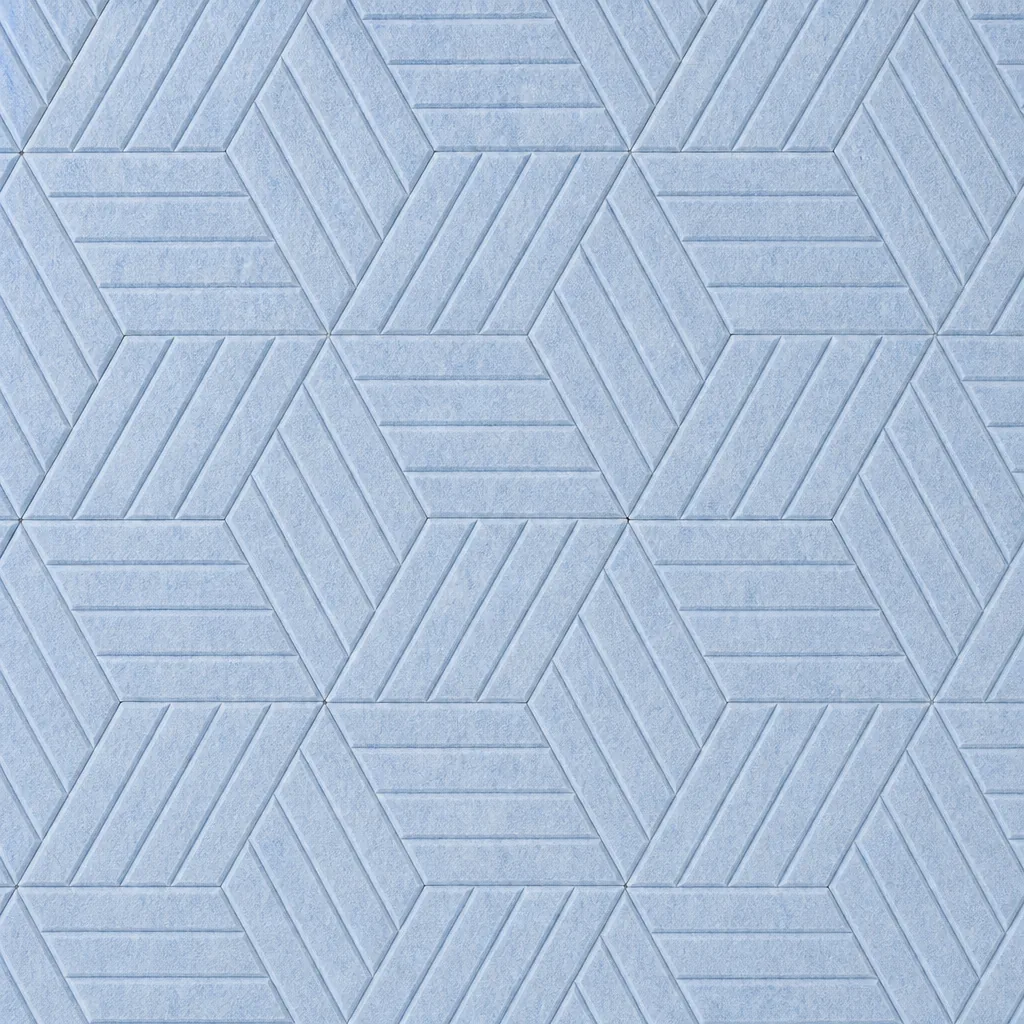paneles acusticos hexagonales detail close-up