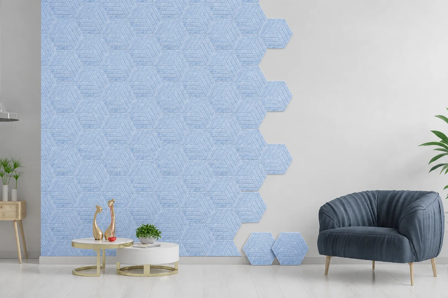 paneles acusticos hexagonales easy installation