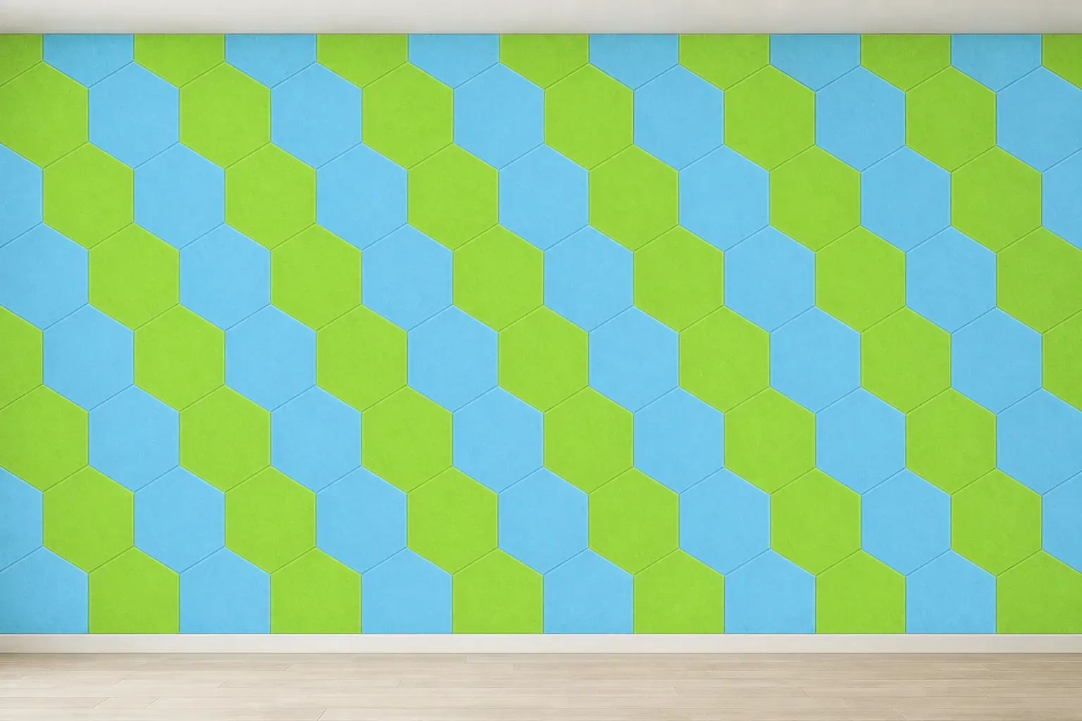 paneles de fieltro hexagonales full wall combination