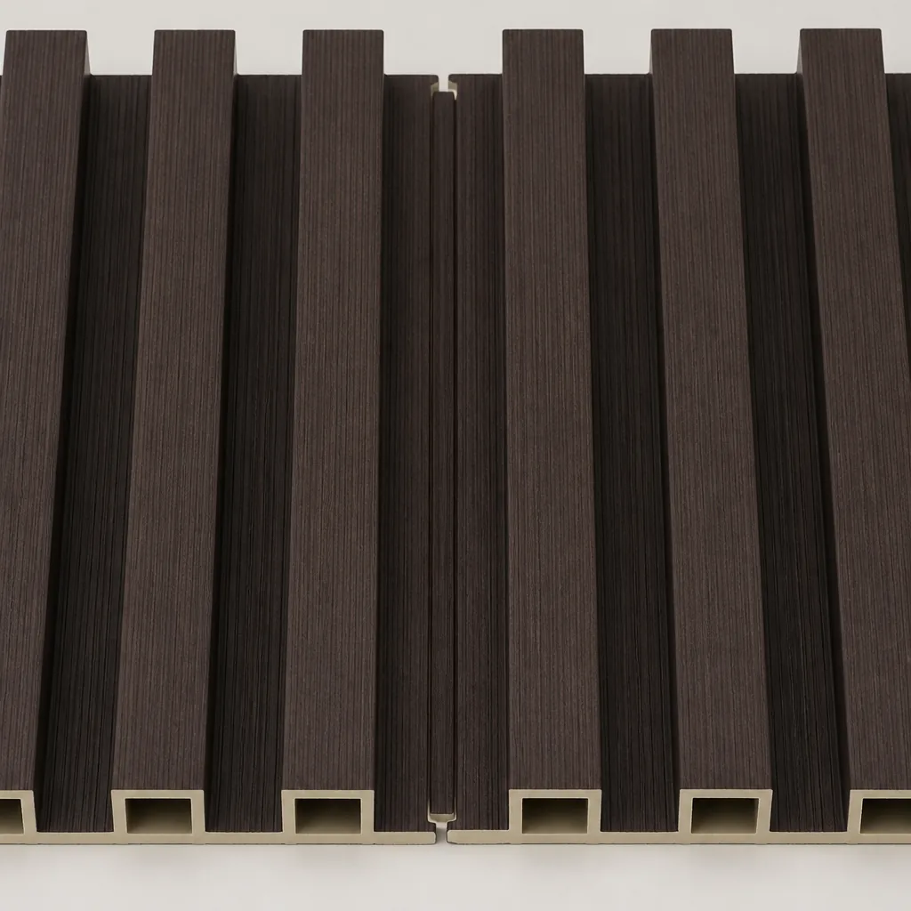 wood plastic composite wall panels detail close-up