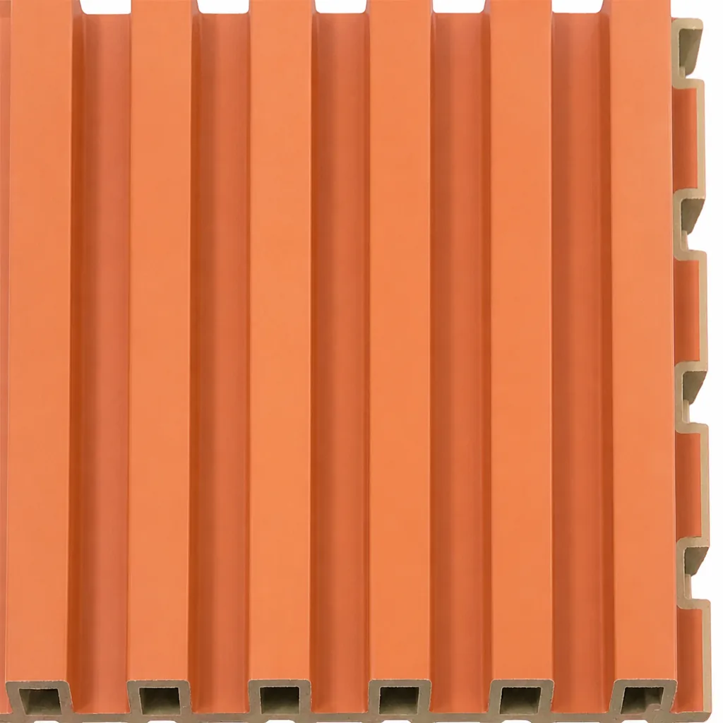 wood plastic composite wall panels detail close-up