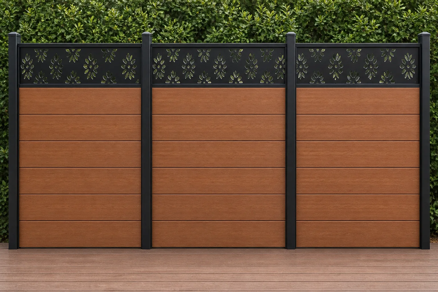 composite fence full wall combination