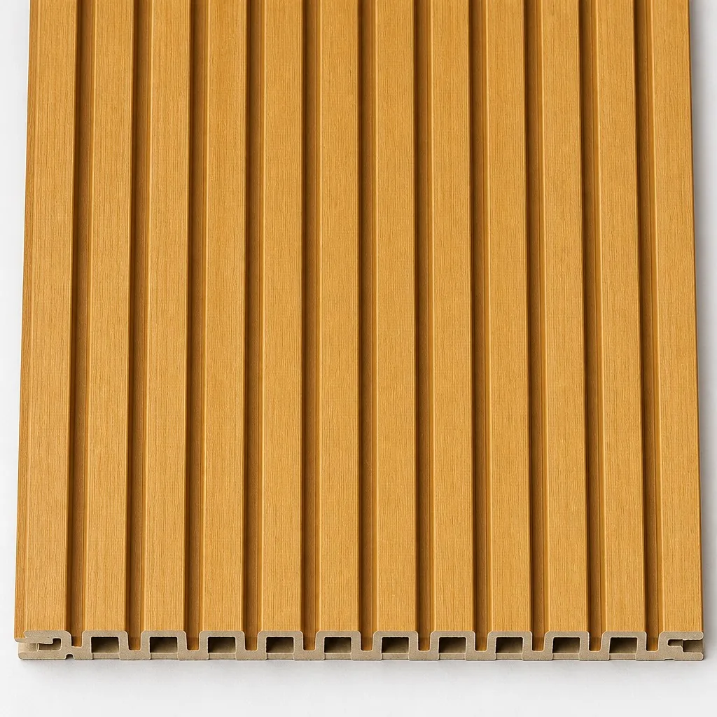 wood plastic cladding detail close-up