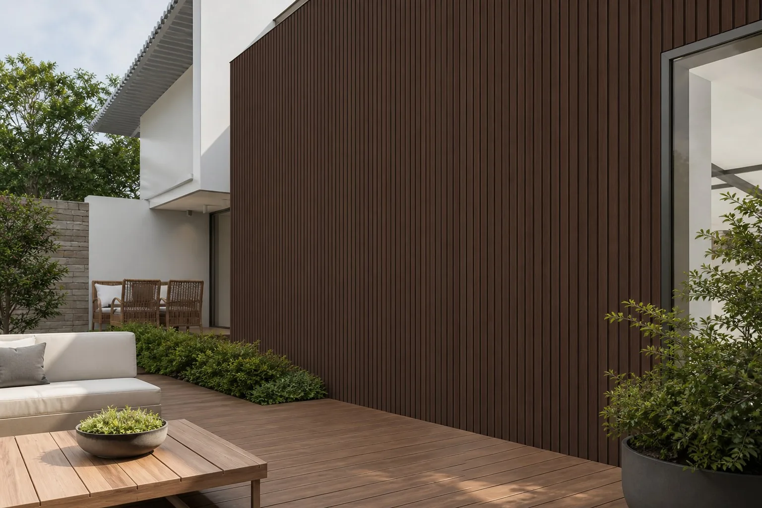 revestimiento wpc exterior AI scene
