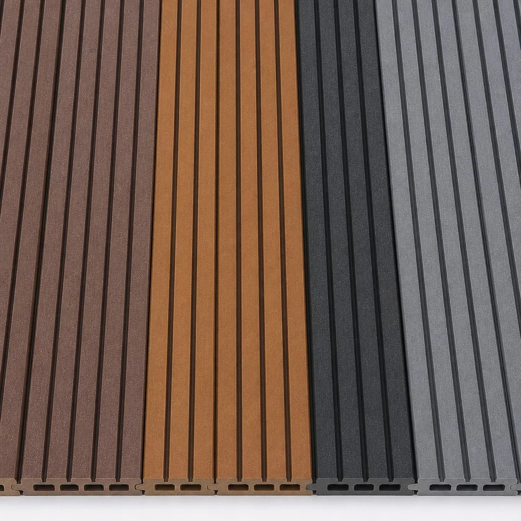 wood plastic cladding detail close-up