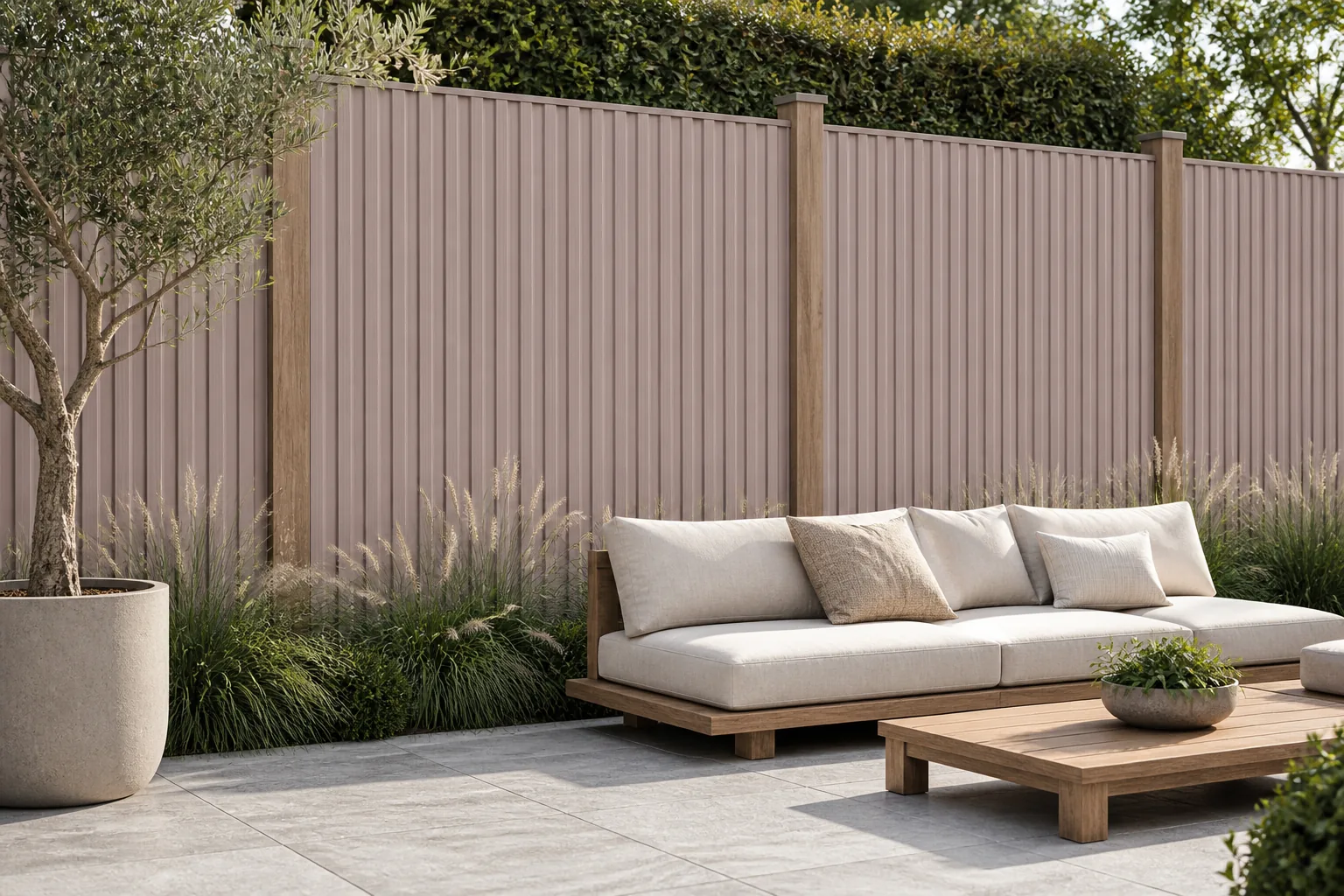 composite fence AI scene