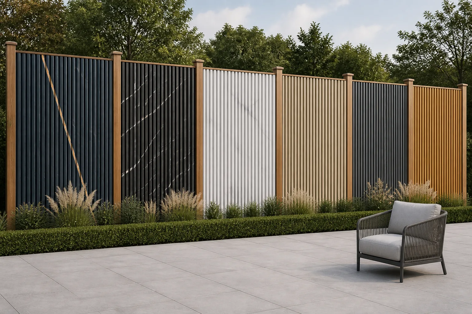 composite fence full wall combination