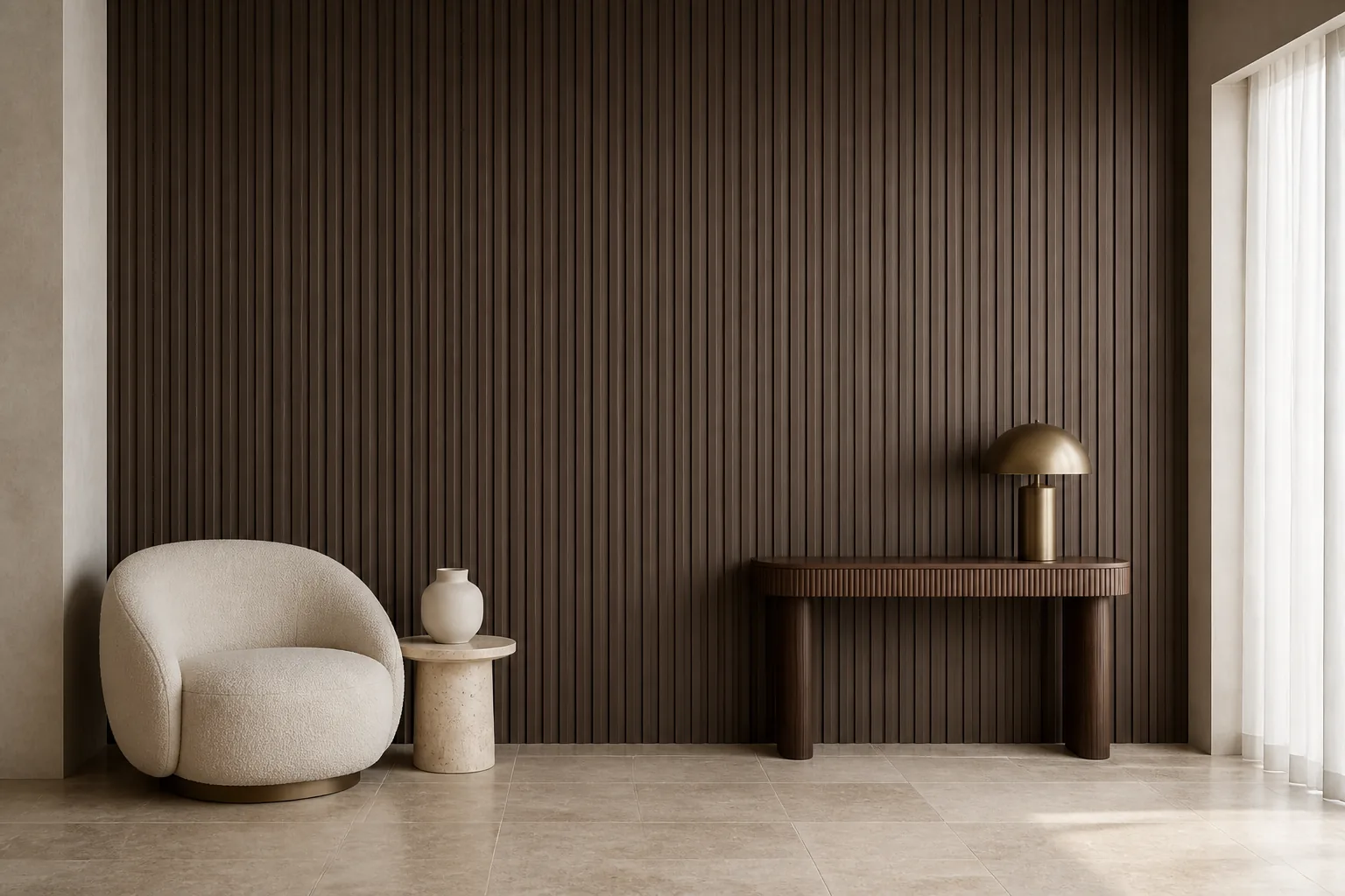 wood plastic cladding AI scene