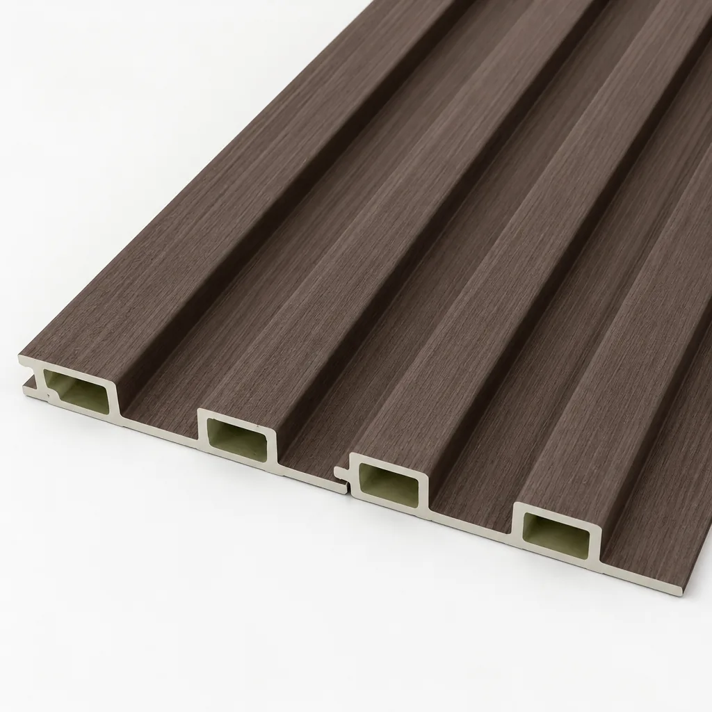 wood plastic cladding detail close-up