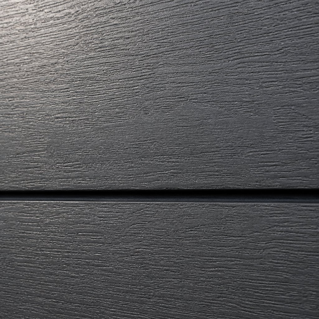 charcoal wpc wall panel plank texture close-up