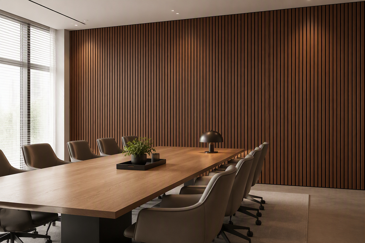 ValuedHouse wood slat acoustic panels - 3D Fluted Profile