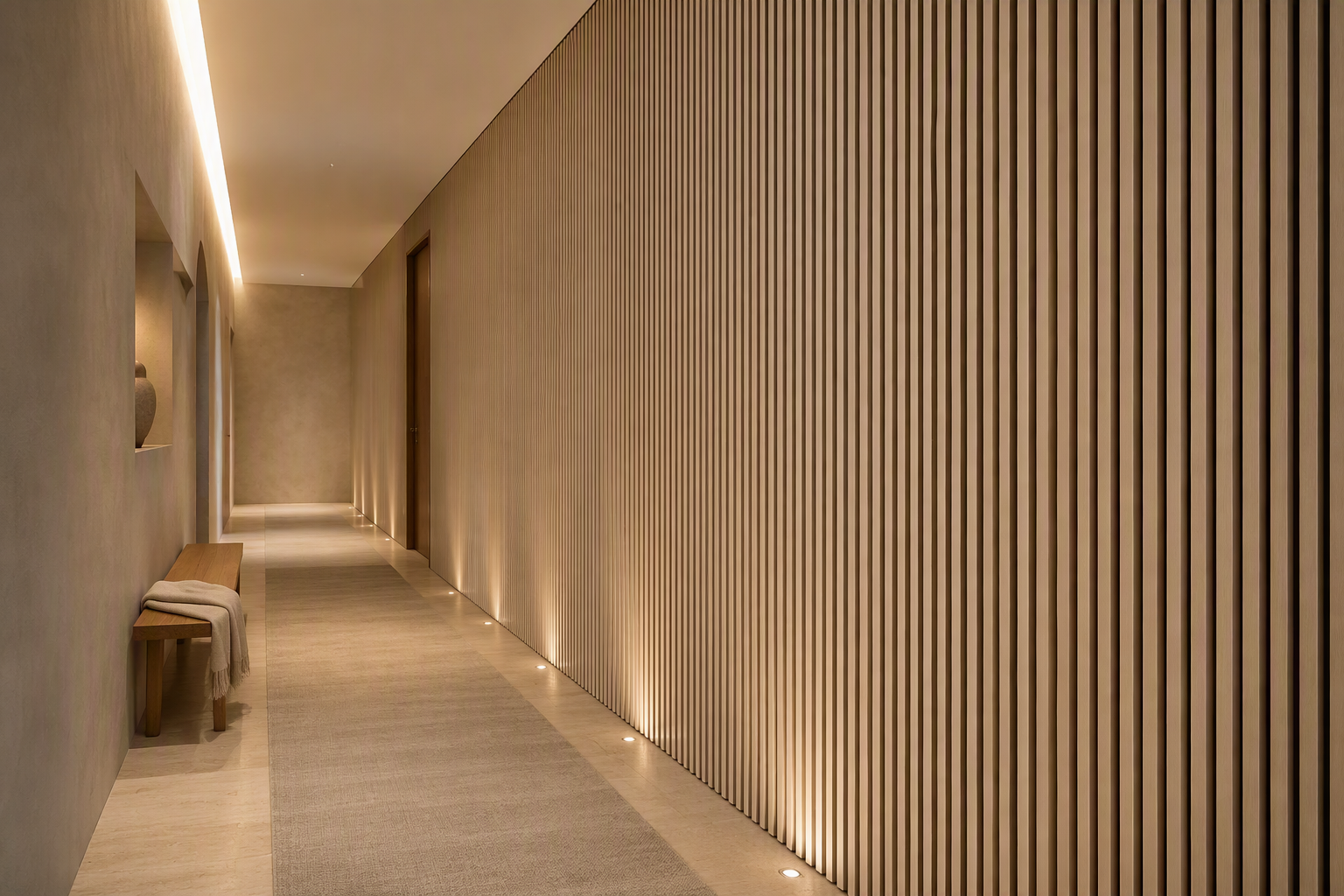 ValuedHouse light oak wooden slat wall panels - Sound
