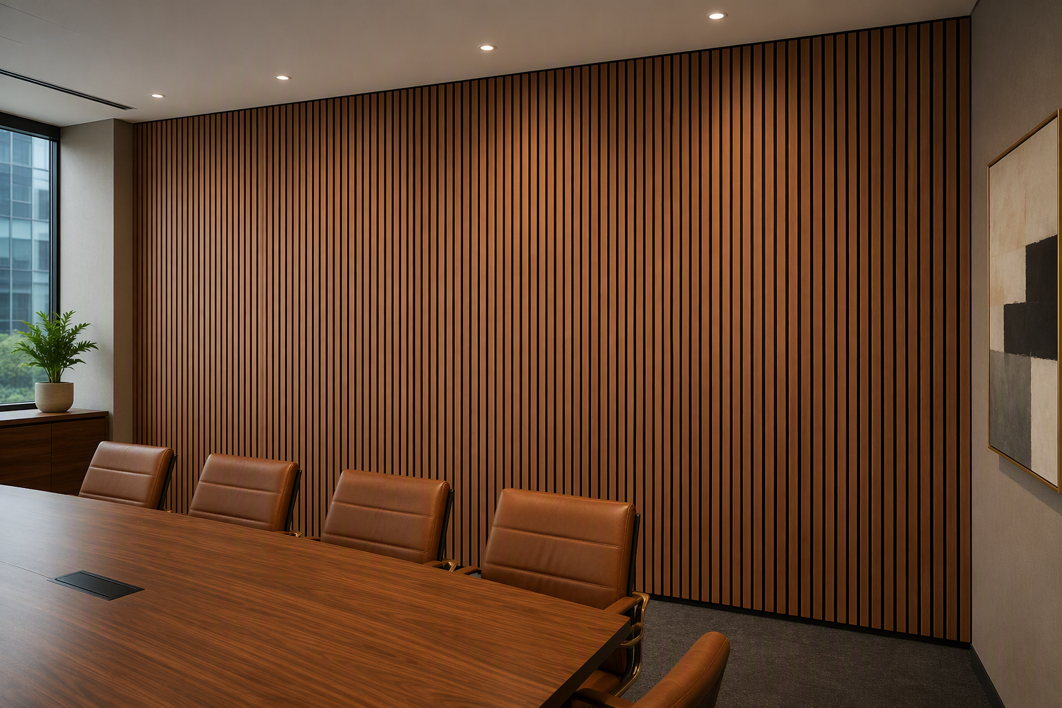 ValuedHouse walnut wooden slat wall panels - Premium Grade