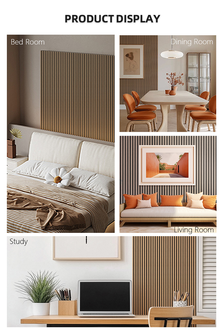 ValuedHouse dark walnut slat wood wall panels - Modern