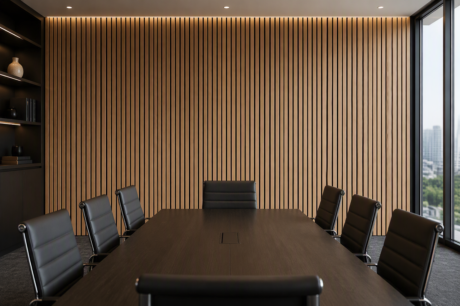ValuedHouse acoustic slat wall panels - 60x240cm Format