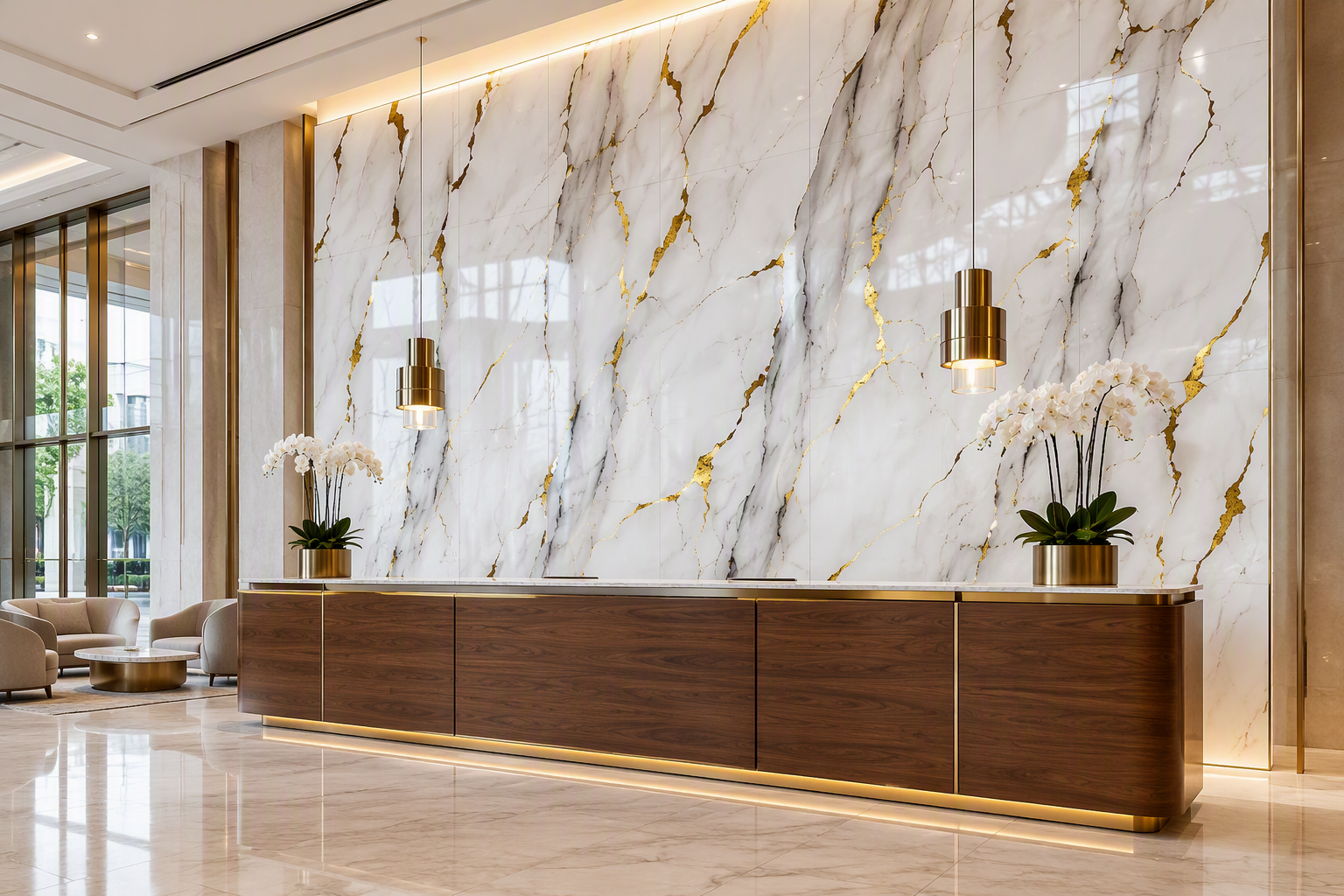 ValuedHouse calacatta pvc marble wall panels - Scratch