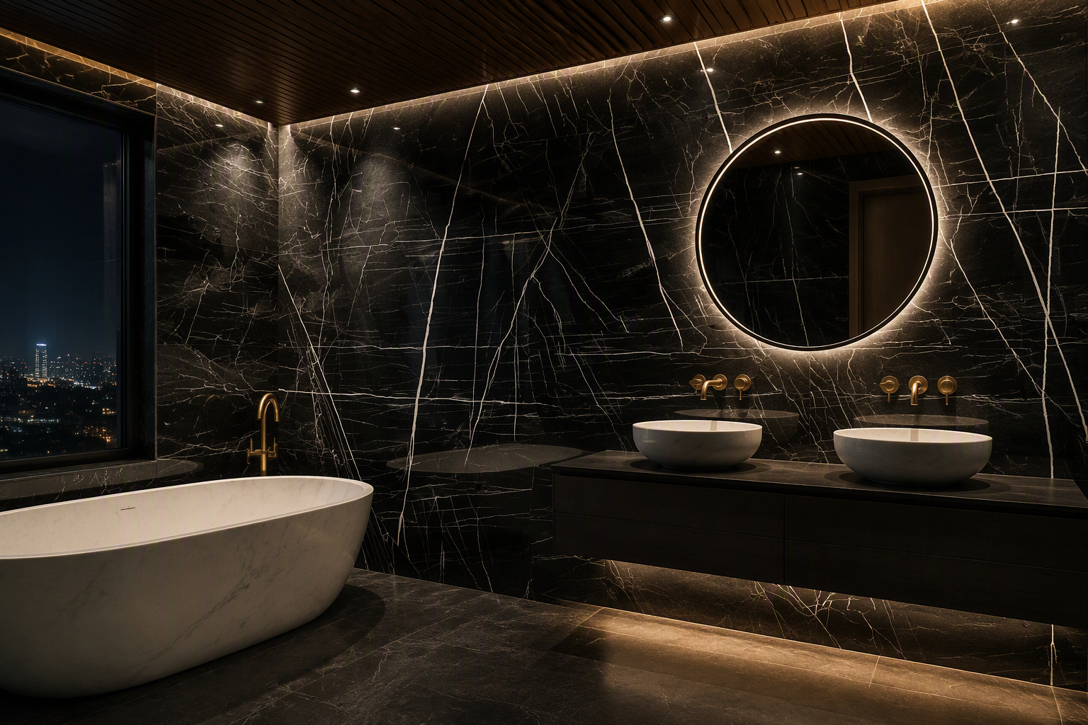 ValuedHouse nero marquina marble pvc wall panel - Hotel