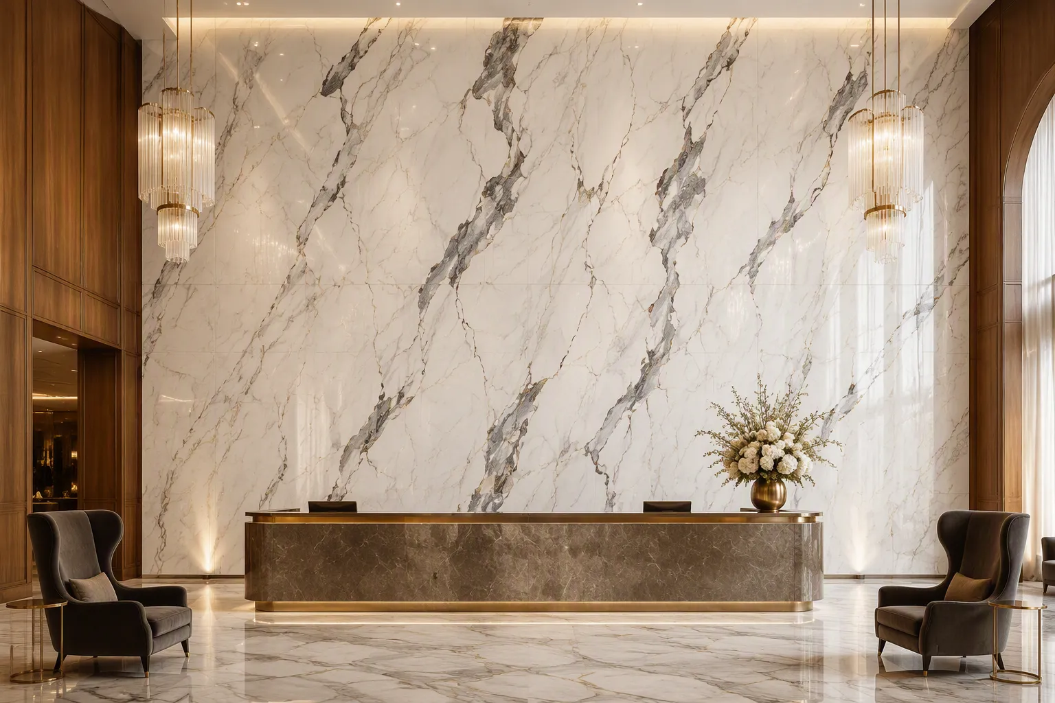 ValuedHouse calacatta pvc wall panels marble design