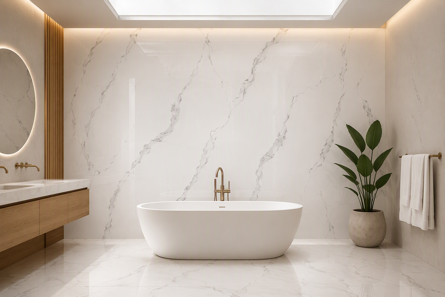 ValuedHouse Calacatta-PVC-Marmor-Wandpaneele