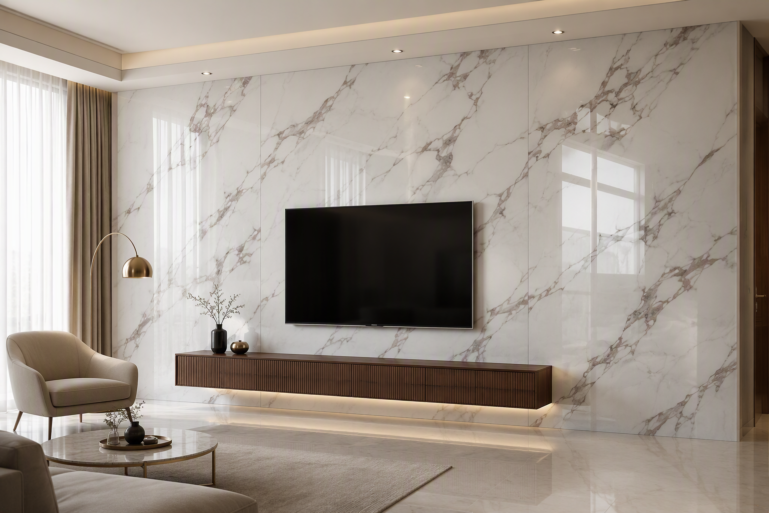 ValuedHouse calacatta uv marble wall panels - Commercial
