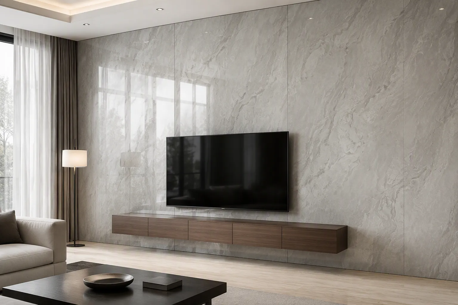 ValuedHouse grey uv marble wall panels - Modern Home Decor