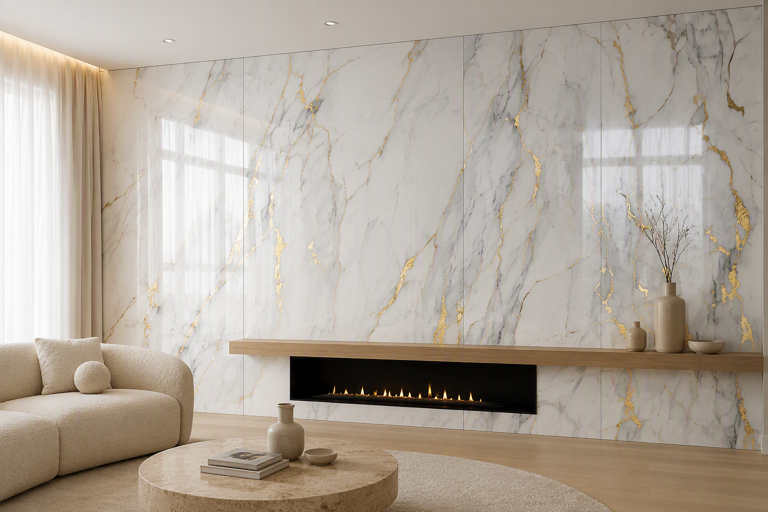 ValuedHouse panel PVC marmol calacatta impreso UV