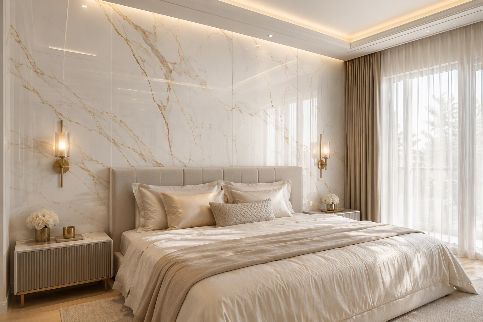 ValuedHouse calacatta pvc wall panels marble design - Modern