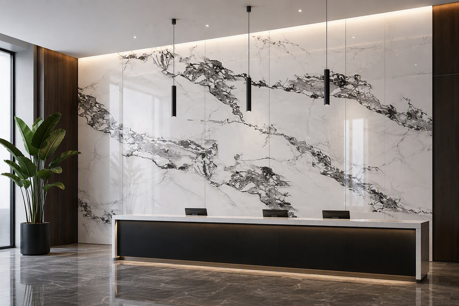 ValuedHouse calacatta uv marble wall panels - Clinic Grade
