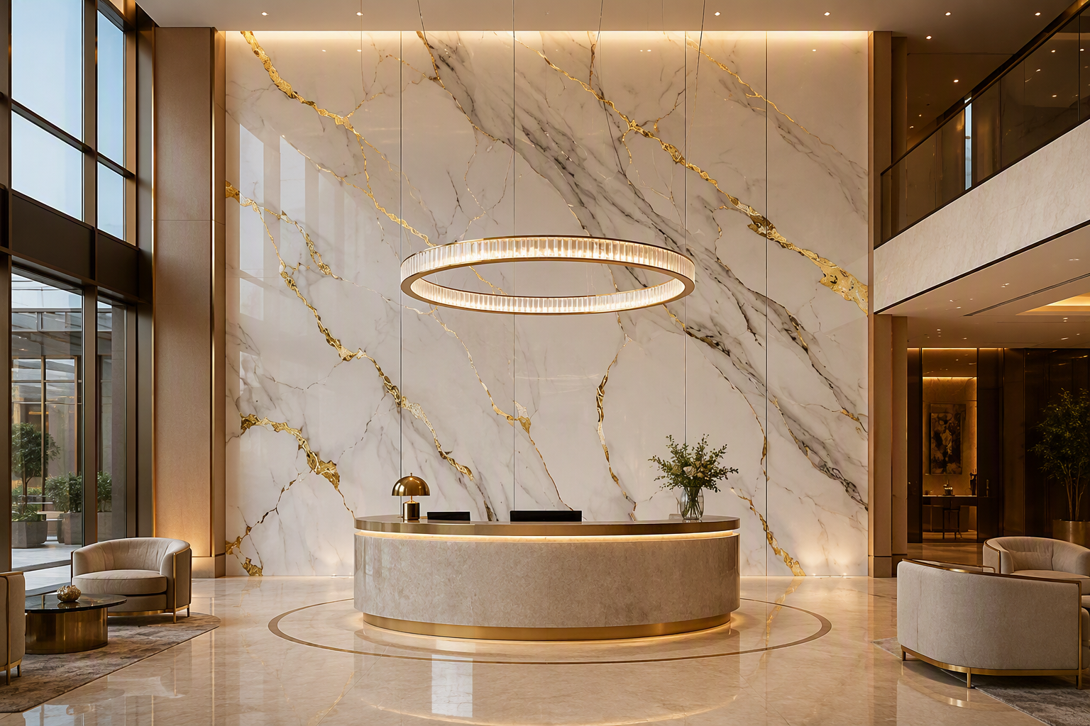 ValuedHouse calacatta pvc wall panels marble design - School