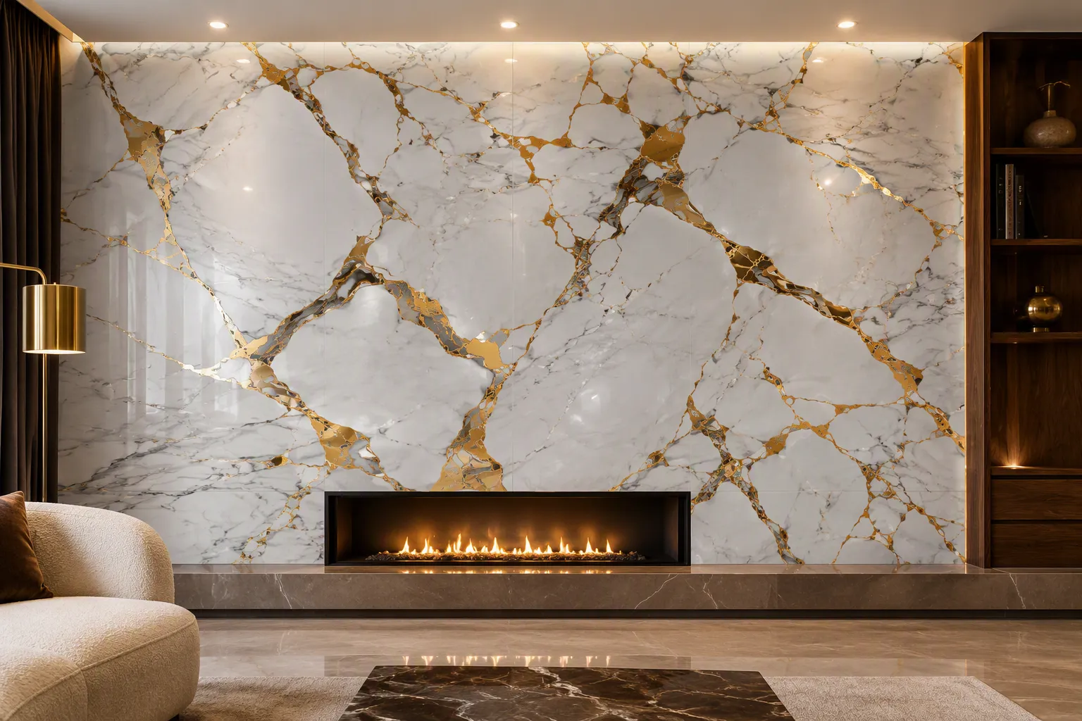 ValuedHouse calacatta uv marble wall panels - Builder
