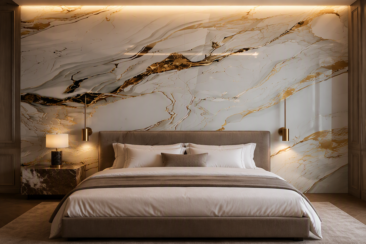 ValuedHouse Goldader-PVC-Wandpaneele Marmor-Design