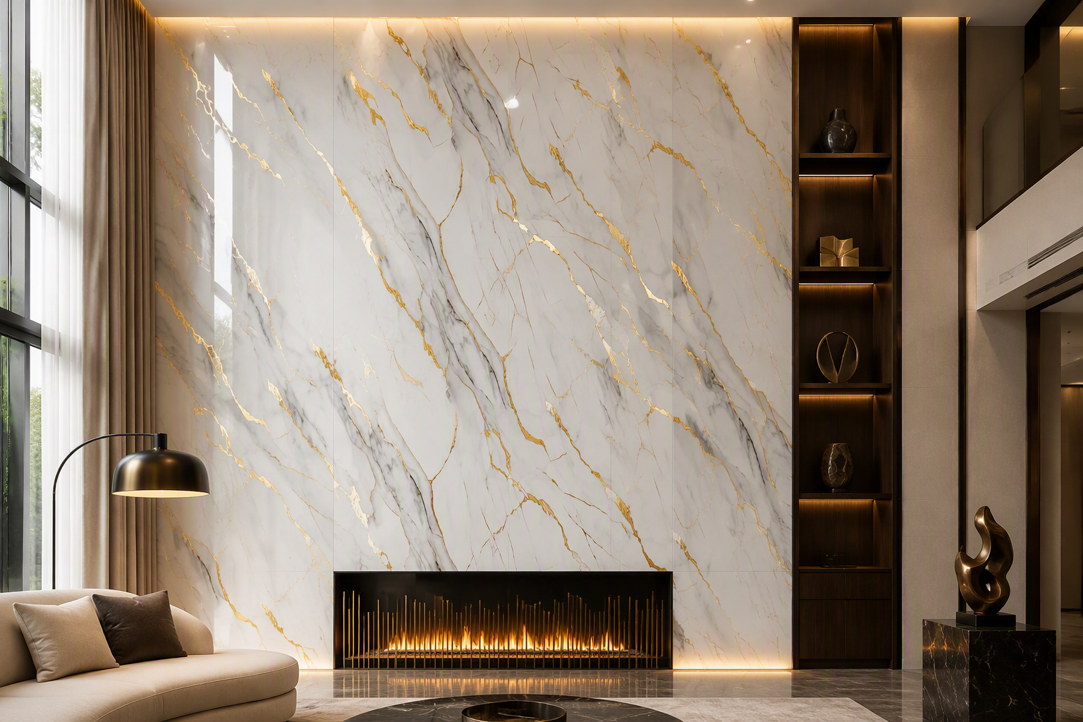 ValuedHouse Calacatta-PVC-Wandpaneele im modernen Design
