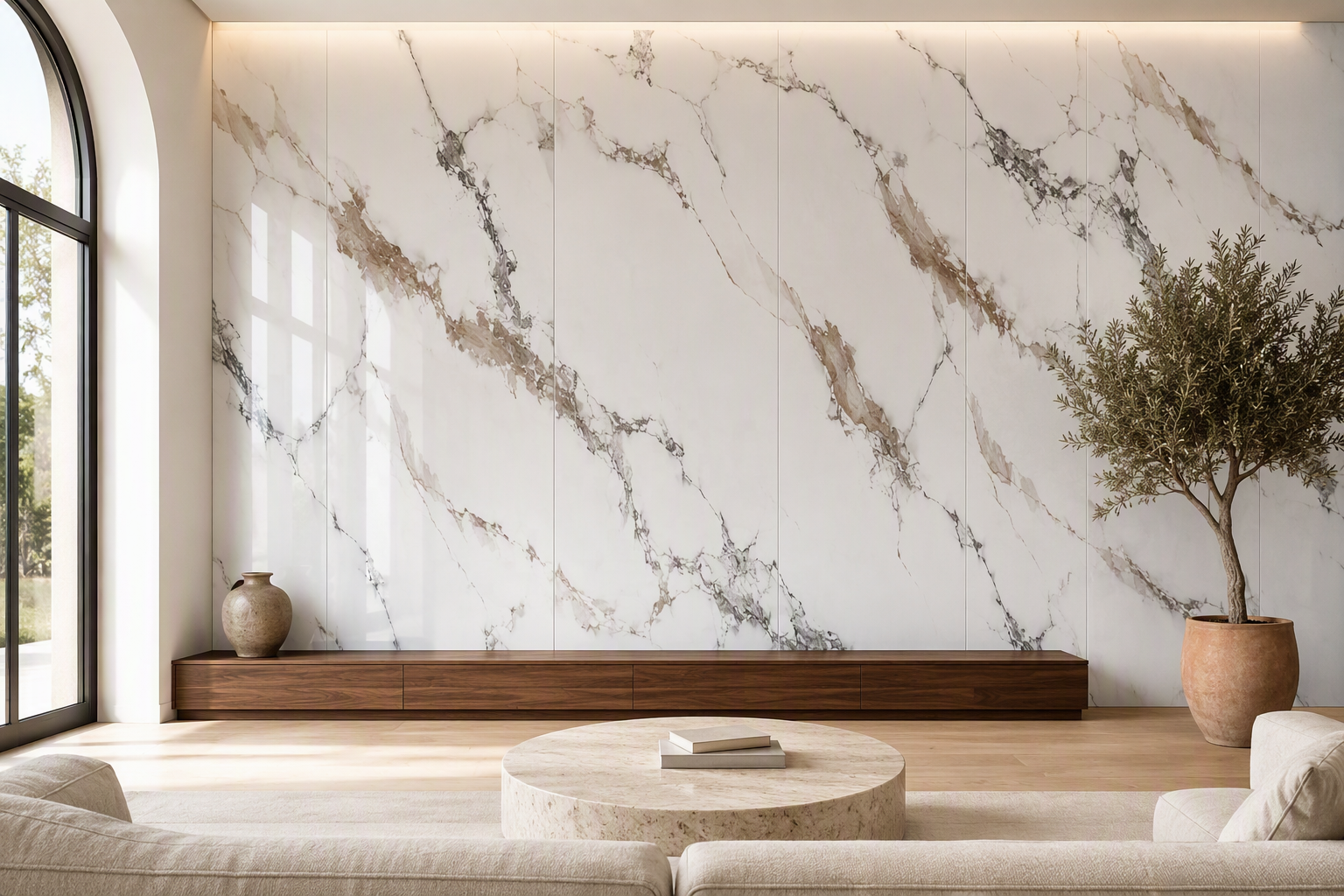 ValuedHouse calacatta uv marble wall panels - Waterproof