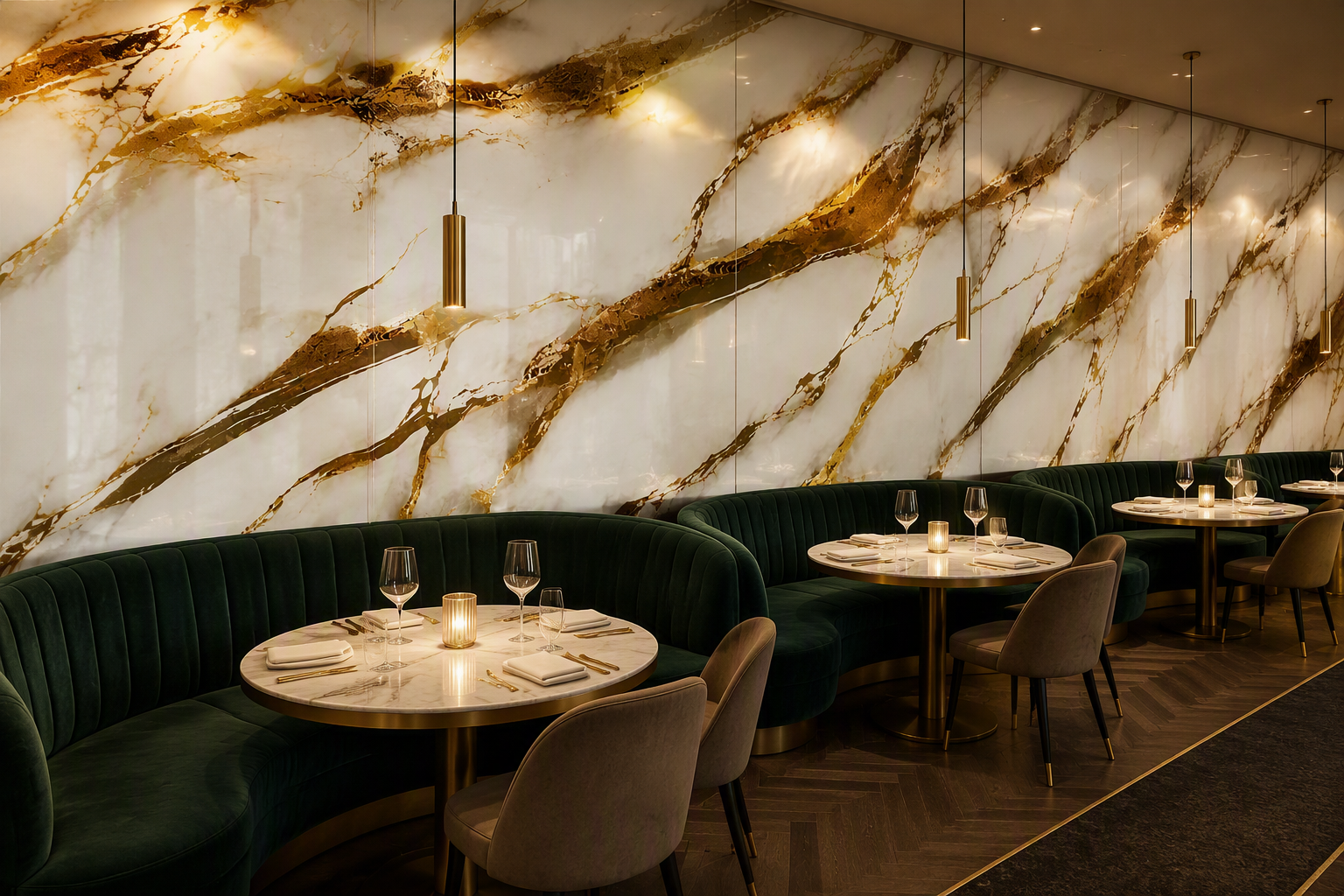 ValuedHouse gold vein pvc marble wall panels - OEM/ODM Ready