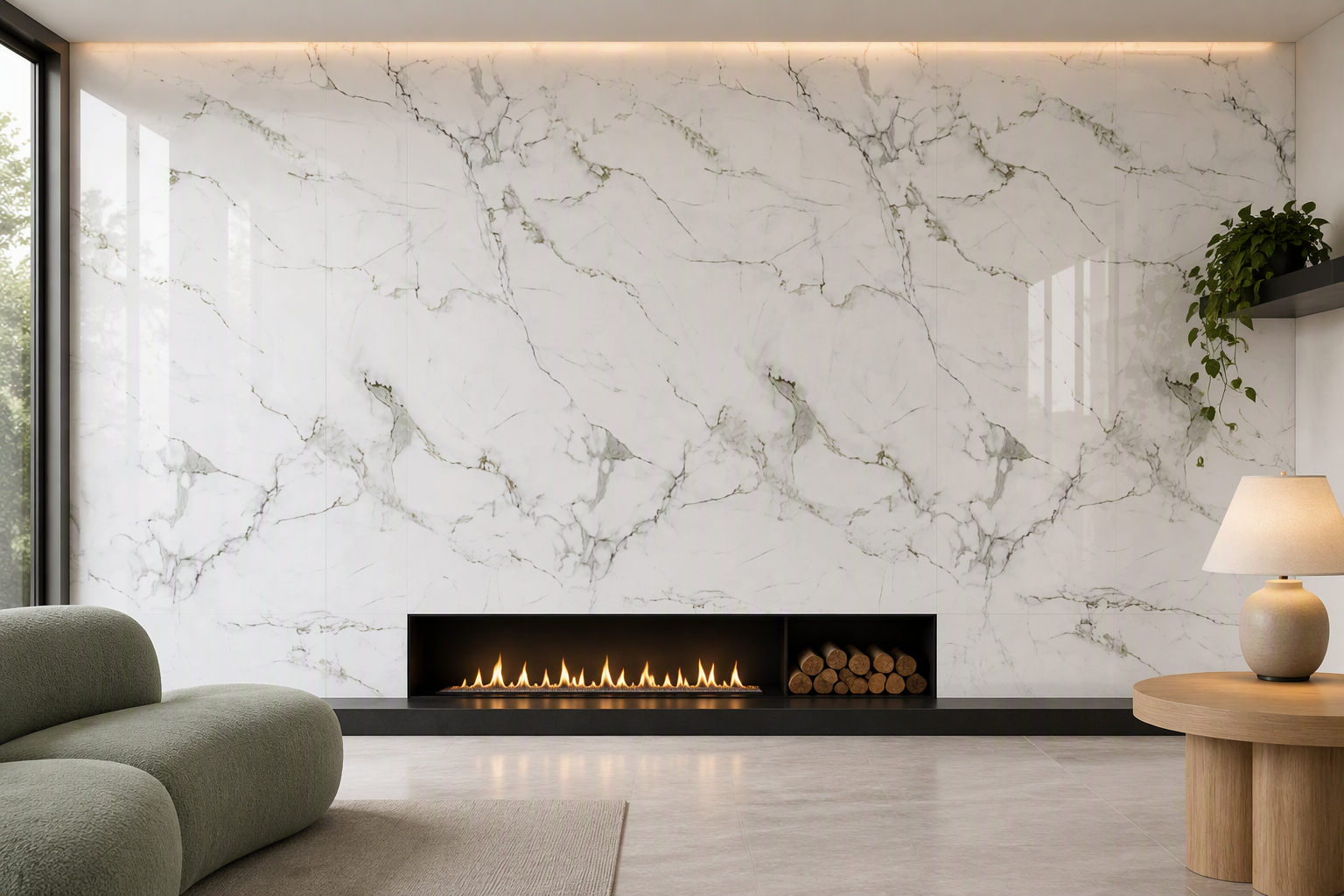 ValuedHouse Calacatta-Marmor-PVC-Wandpaneel Exportqualität