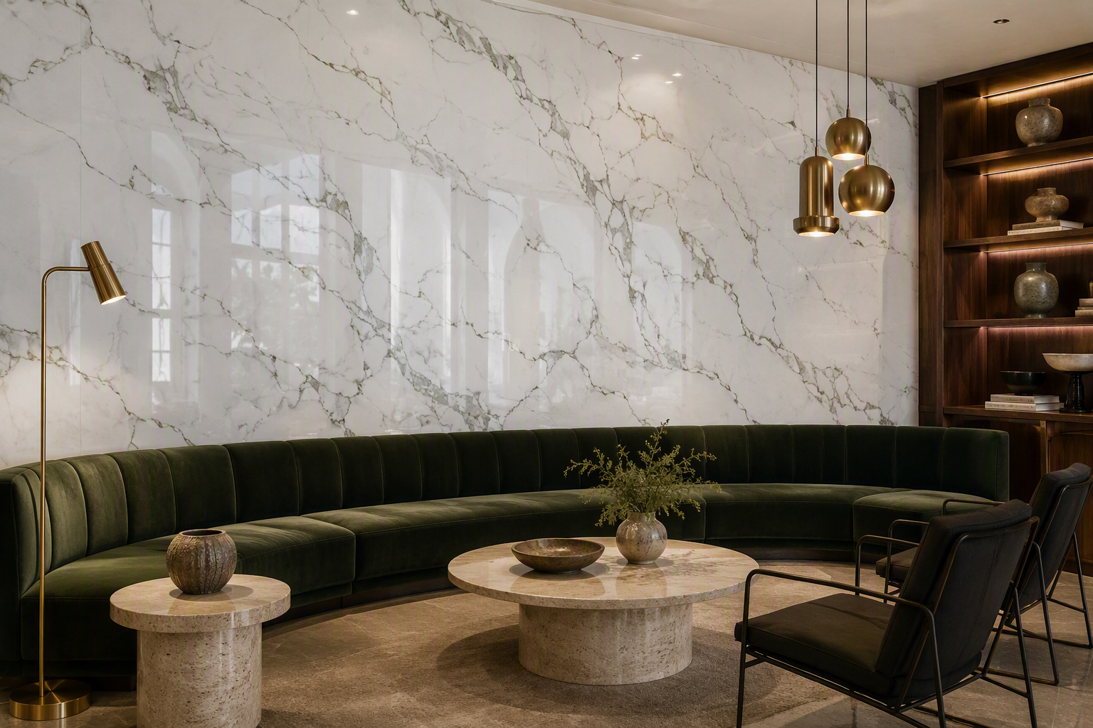 ValuedHouse Calacatta-Marmor-PVC-Wandpaneel Exportqualität