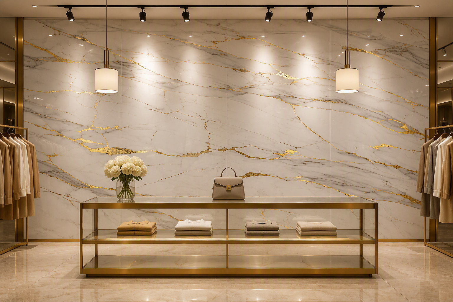 ValuedHouse gold vein marble pvc wall panel - Modern Design