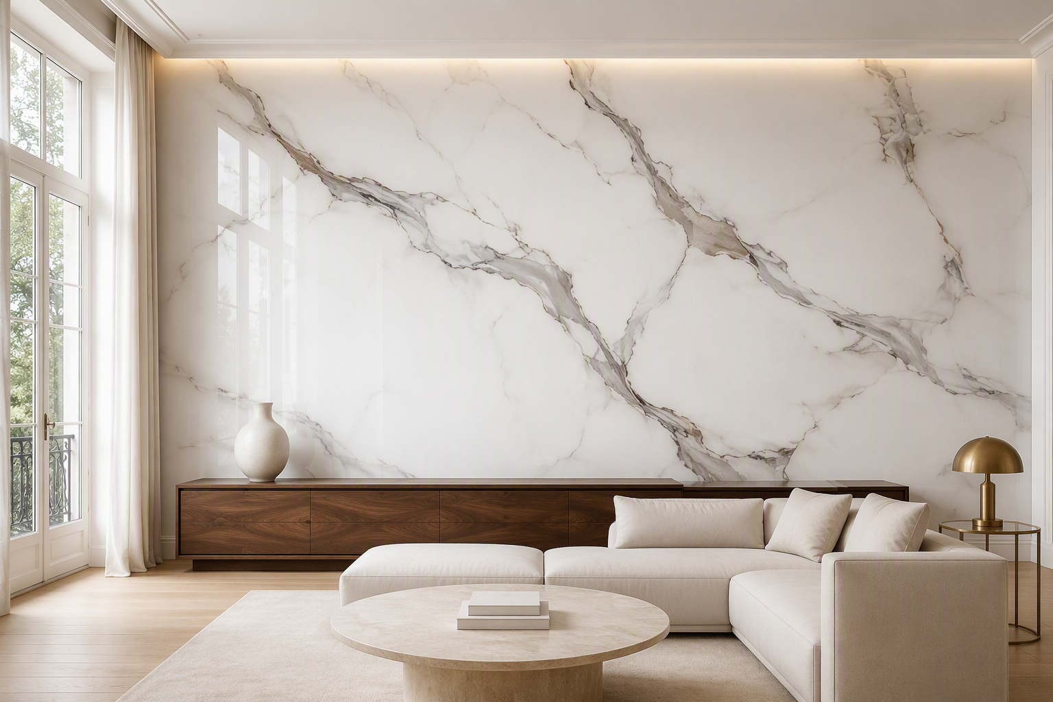 ValuedHouse Calacatta-PVC-Wandpaneele mit Marmordesign