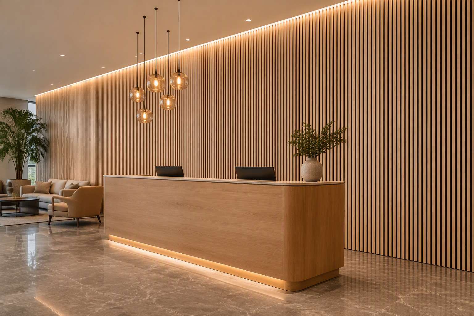 ValuedHouse light oak wood veneer slat panels - Custom Sizes