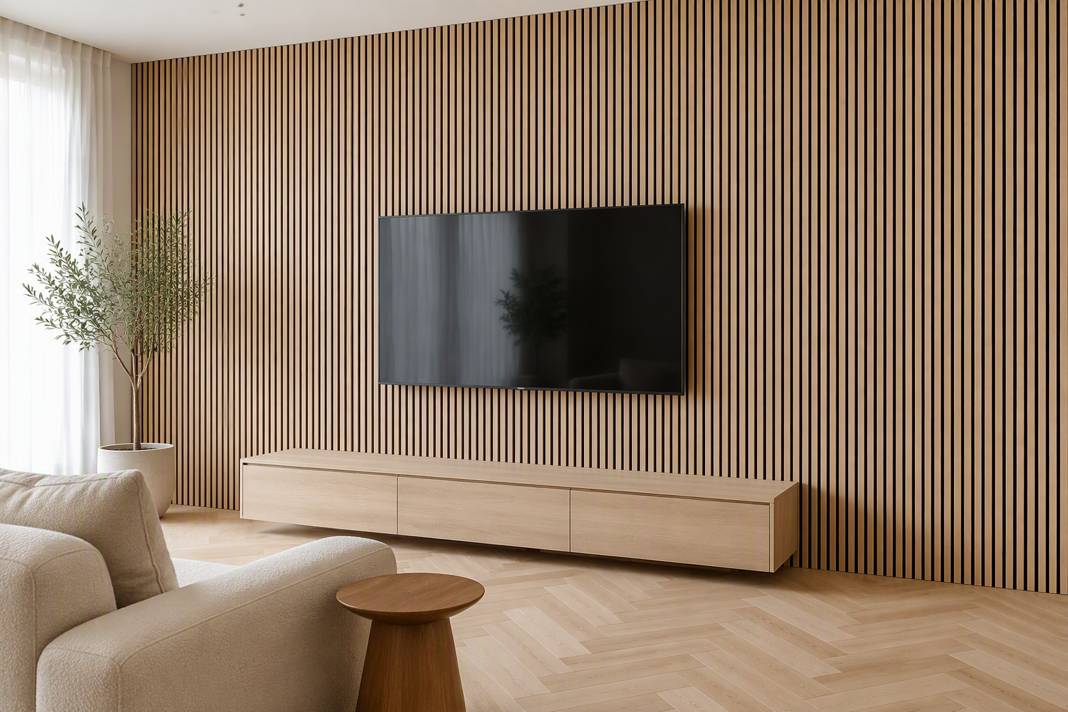 ValuedHouse slat wood wall panels - Premium Grade